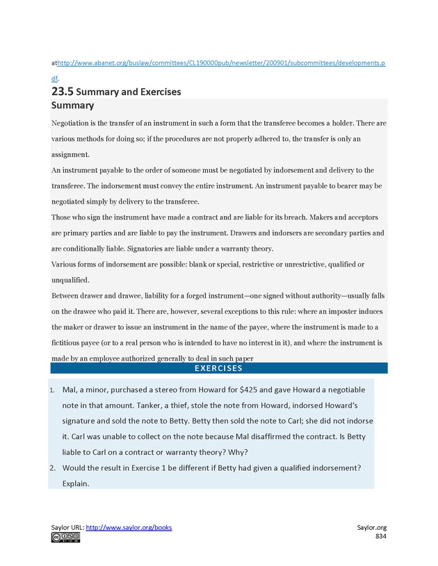 Business Law and the Legal Environment - Page 834